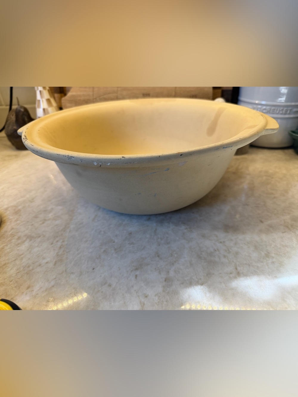 Vintage Pampered  Chef stoneware baking bowl
